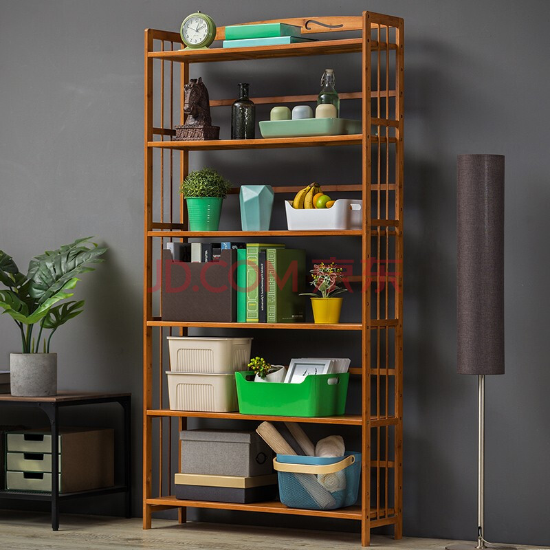 淘之良品 厨房置物架微波炉架储物架实木书本架花架客厅卧室落地收纳
