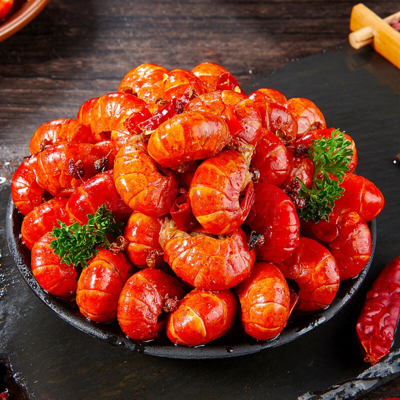 麻辣小龙虾尾320g*6盒加热即食盒装熟食零食香辣小龙虾尾冷冻 麻辣味