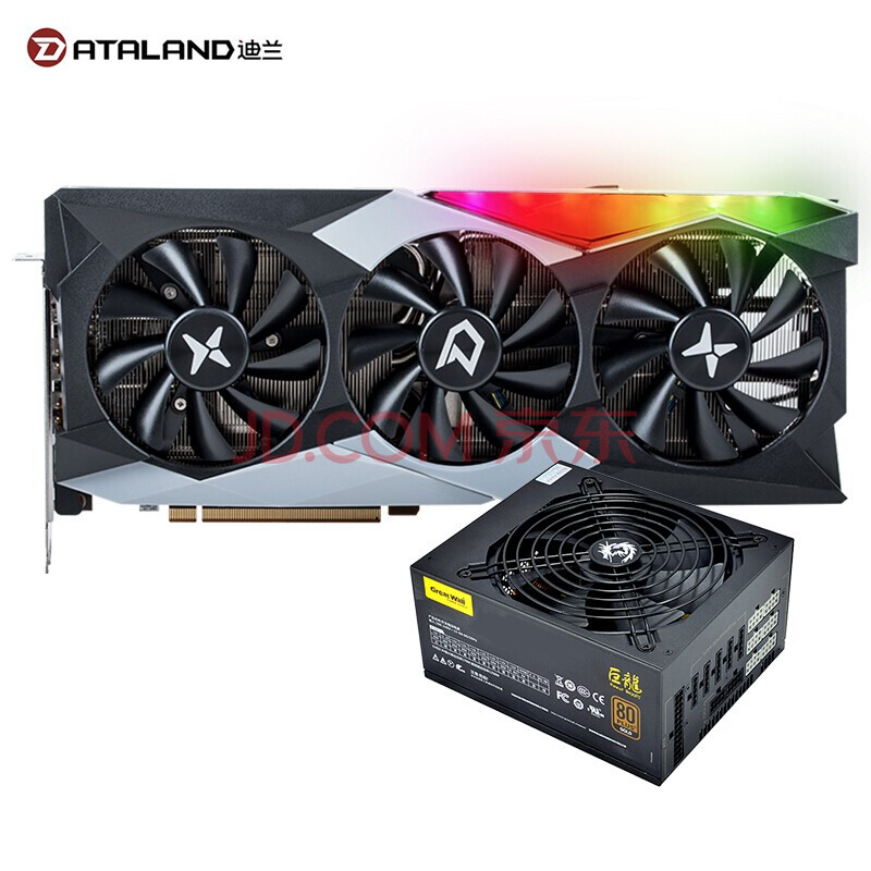 16g 台式电脑游戏显卡 rx6800xt x战神 长城800w金牌全模电源