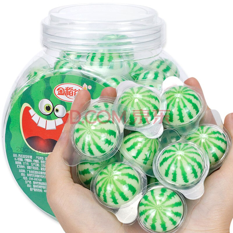 金稻谷 西瓜造型软糖果汁软糖儿童零食 15克*50粒【图片 价格 品牌 报