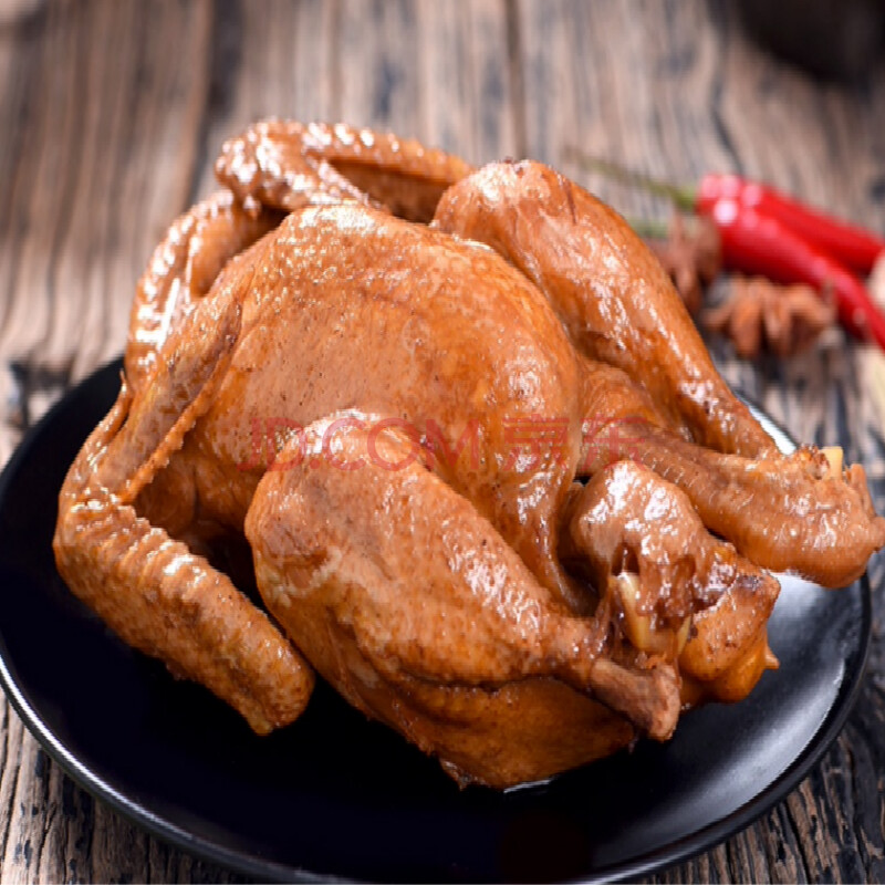 聊城特产烧鸡卤味鸡肉零食熟食开袋即食真空包装鸡 550克*2只