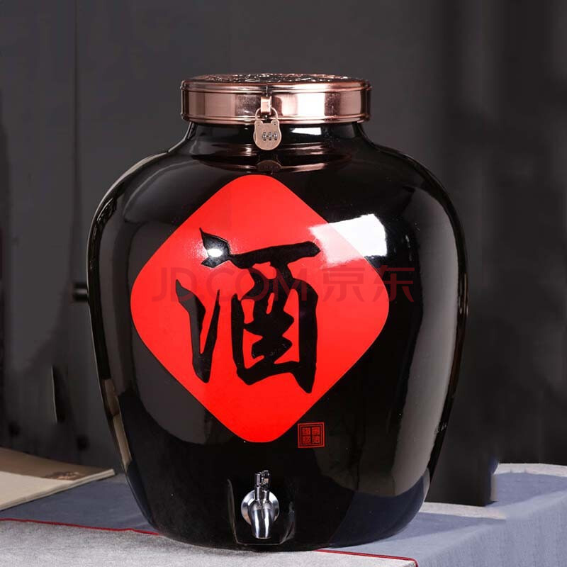 瓷小奴-陶瓷酒坛子酒罐密封带盖泡酒瓶酒壶酒缸酒具10斤50斤装景德镇