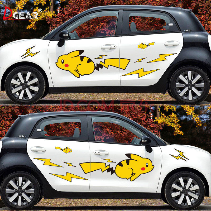 润之锋欧拉黑猫车贴可爱汽车电动车个性车身贴画拉花皮卡丘叮当猫贴纸