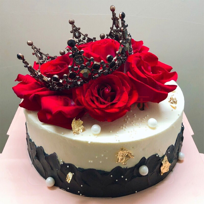 麦巧园 8寸新鲜水果蛋糕玫瑰花款生日蛋糕