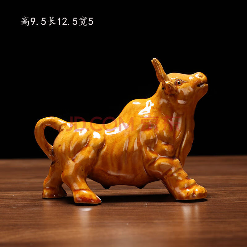 陶瓷牛十二生肖牛摆件牛工艺品家居装饰品风水摆件黄牛生肖牛水牛