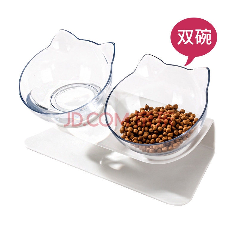 梦雷宠猫碗狗碗狗盆猫食盆猫碗双碗狗盆狗碗猫狗通用猫咪碗食盆猫粮盆