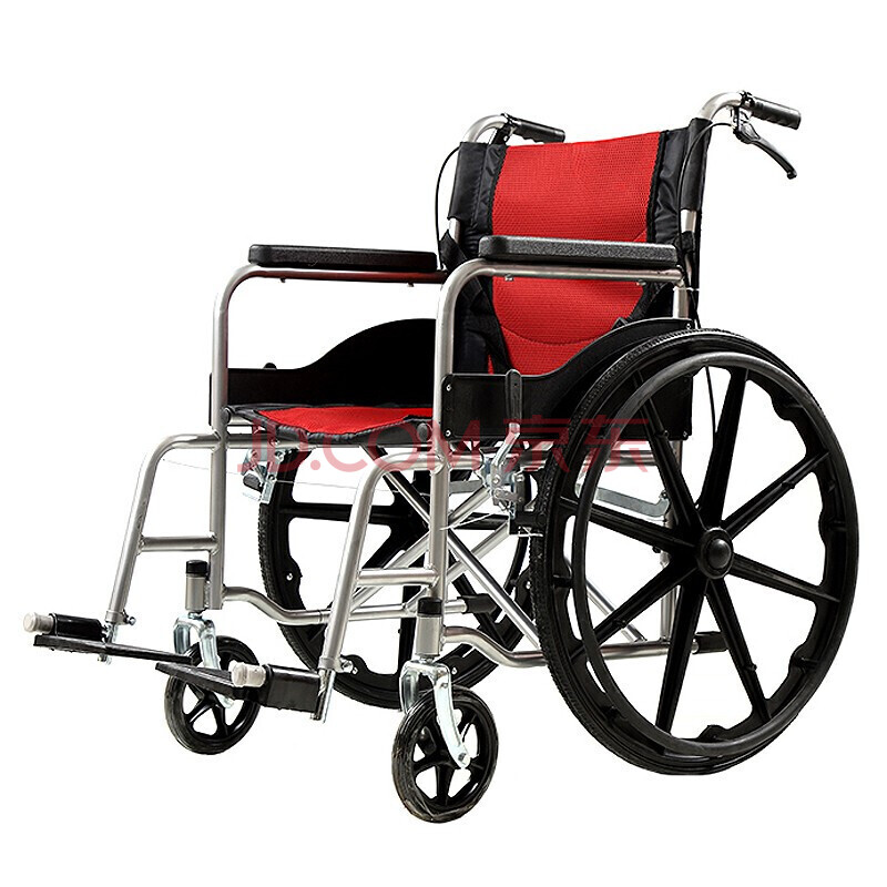 轮椅 老年人轮椅 折叠轻便轮椅车 残疾人轮椅 可折叠老年轮椅车四刹车