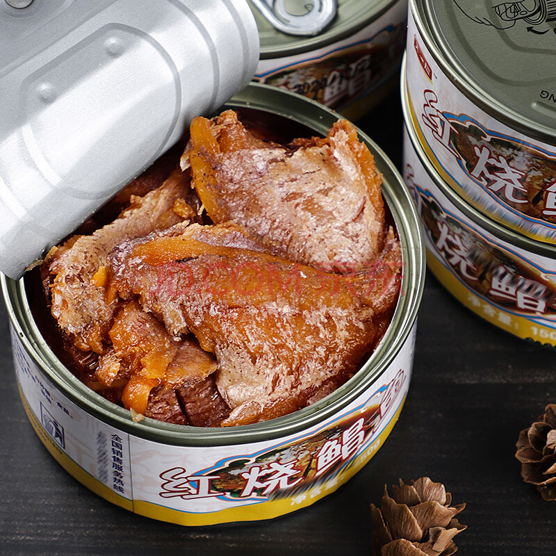 江湖蜜鲳鱼罐头海鲜熟食即食罐装网红小鲳鱼下饭菜鱼肉 红烧鲳鱼【6罐