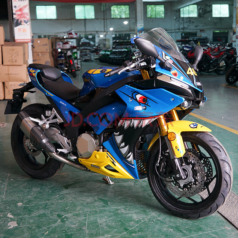 宝雕摩托车r1m跑车国四电喷200cc-500cc双缸水冷r6大型机车街车趴赛