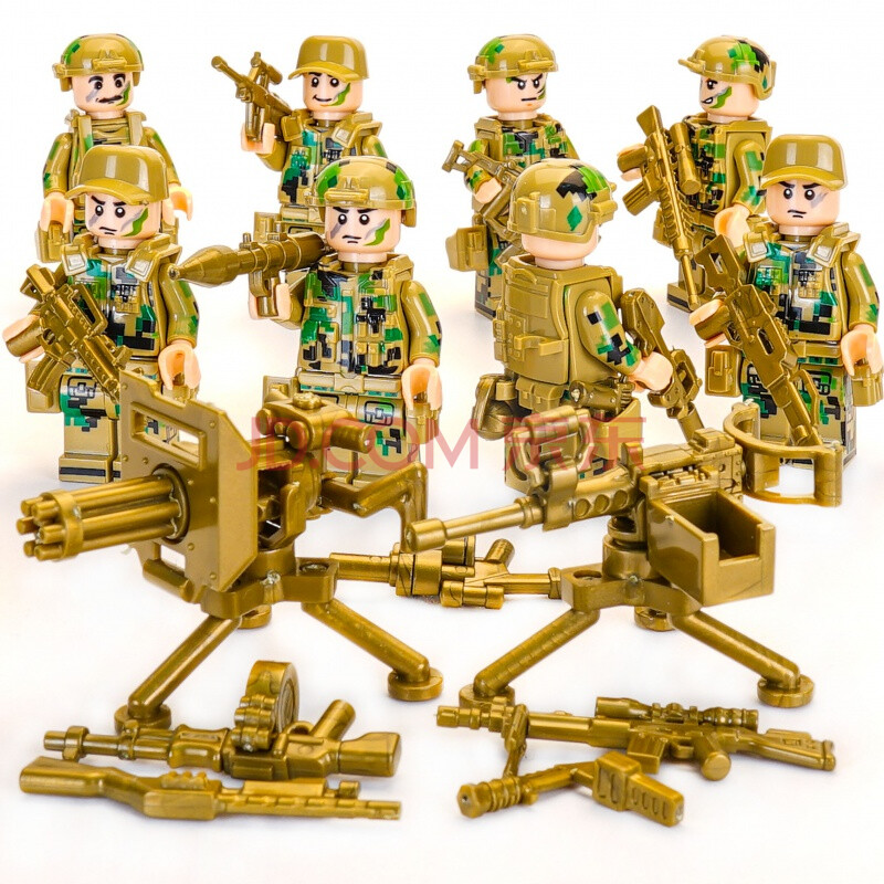 乐高警察人仔城市特种兵特警小人军事积木8-10岁男孩拼装玩具 狼牙特