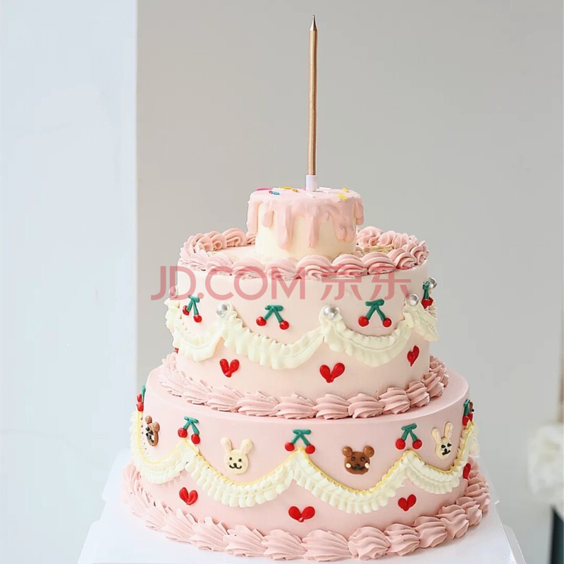 臻鸣双层定制生日蛋糕情侣儿童送老婆老公父母贺寿订婚全国同城配送