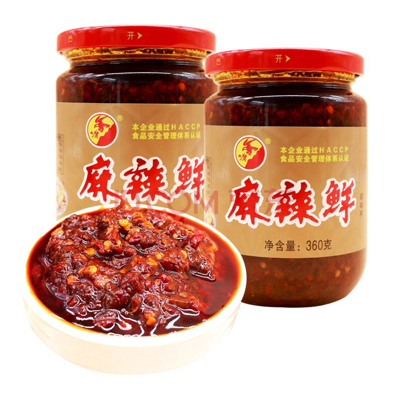 川南山鹰成都味香辣酱麻辣酱420g麻辣鲜360g酱瓶装拌面拌饭烧烤火锅