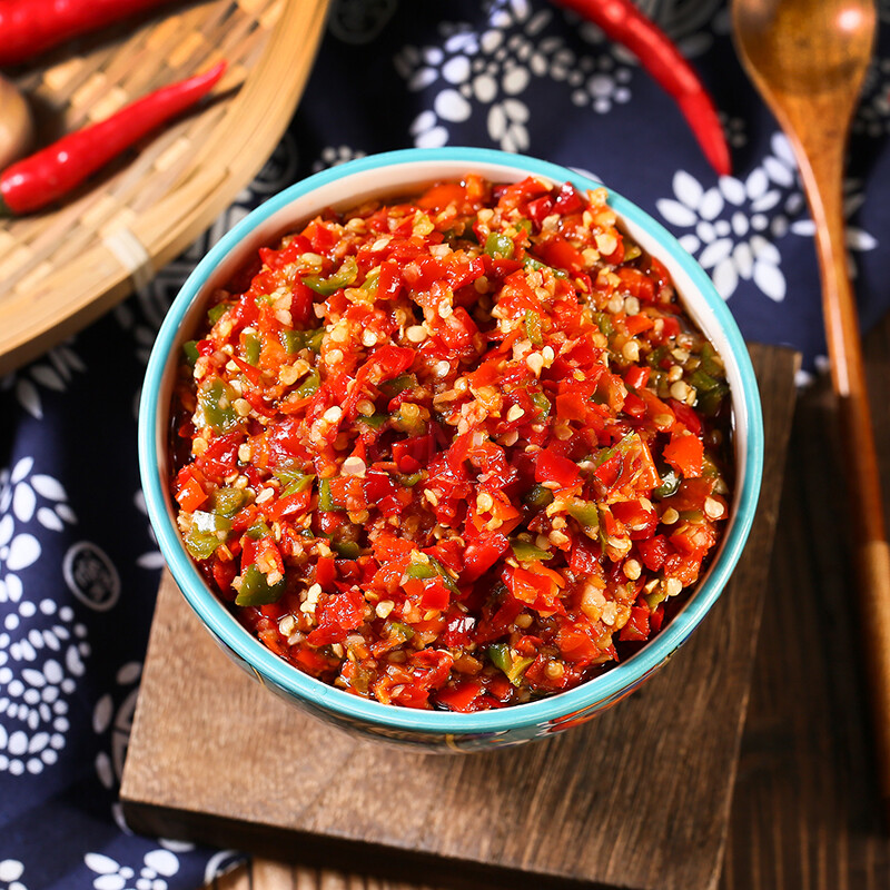 5斤 湖南特产手工剁辣椒下饭菜长沙衡阳蒜蓉剁椒小米椒特辣辣椒酱 净