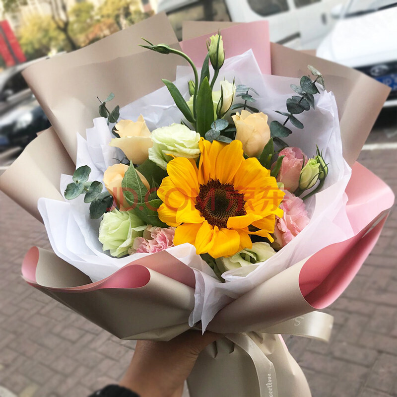 钰尚大连向日葵花束玫瑰鲜花速递同城中山西岗金州甘井子生日配送花店