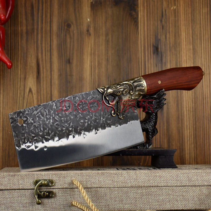 采岑龙泉手工锻打菜刀家用骨切肉切薄片锋利免磨龙吟切片刀龙吟斩切刀