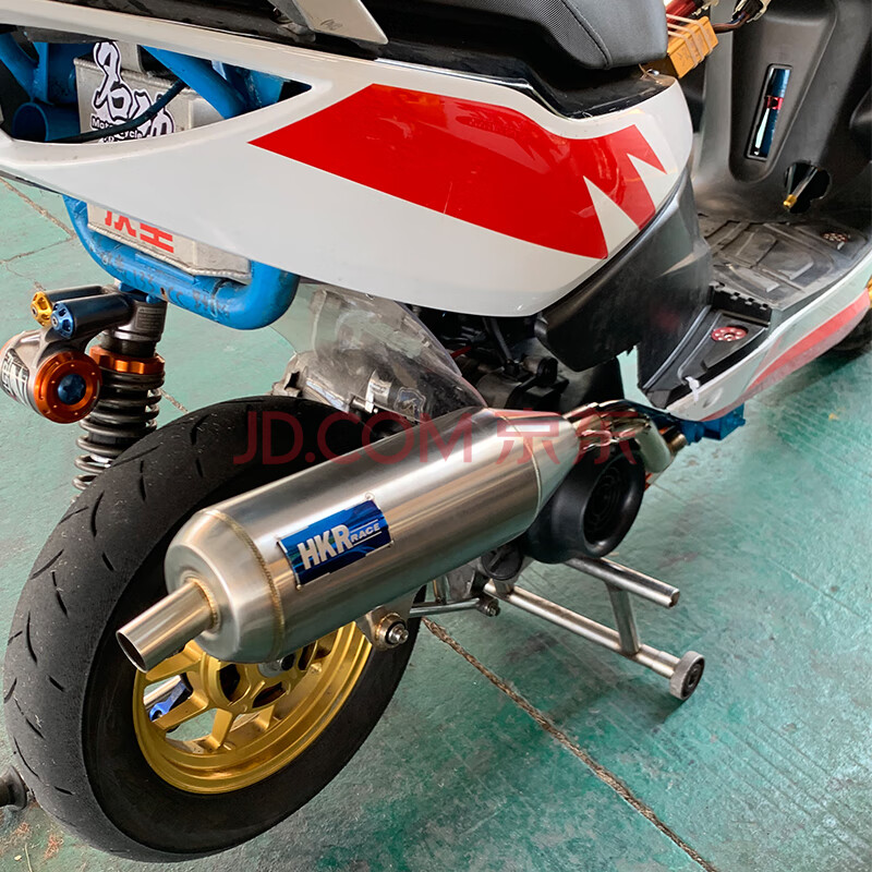 福喜125hkr定制劲战345代bws酷奇鬼火巡鹰as回压改装排气管 福喜街道