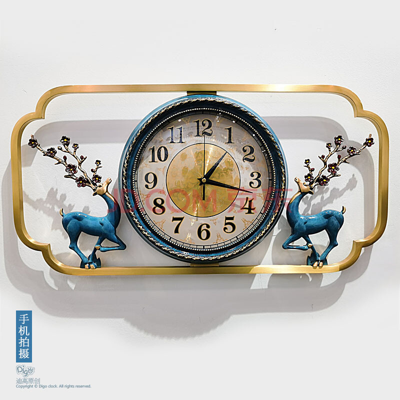 表挂墙上钟饰挂式时钟复古大厅墙壁挂表艺术造型高档中国风电视墙钟