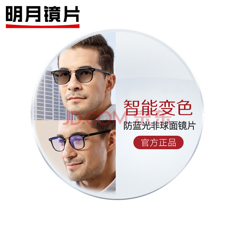 明月(mingyue)镜片智能变色/灰非球1.