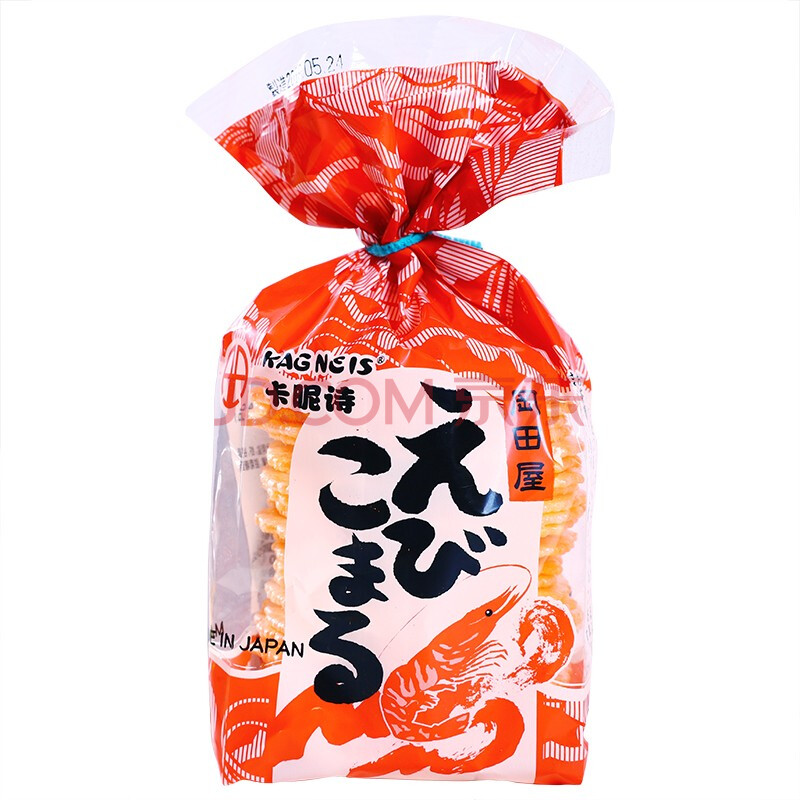 日本进口零食 卡昵诗冈田屋海苔虾味饼干海鲜虾饼脆片膨化食品休闲