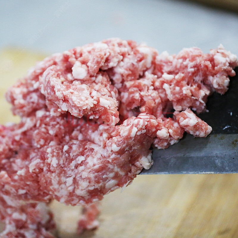 手工猪肉馅 新鲜现杀散养黑土猪肉馅料 粮食喂养 富铭士 1000g