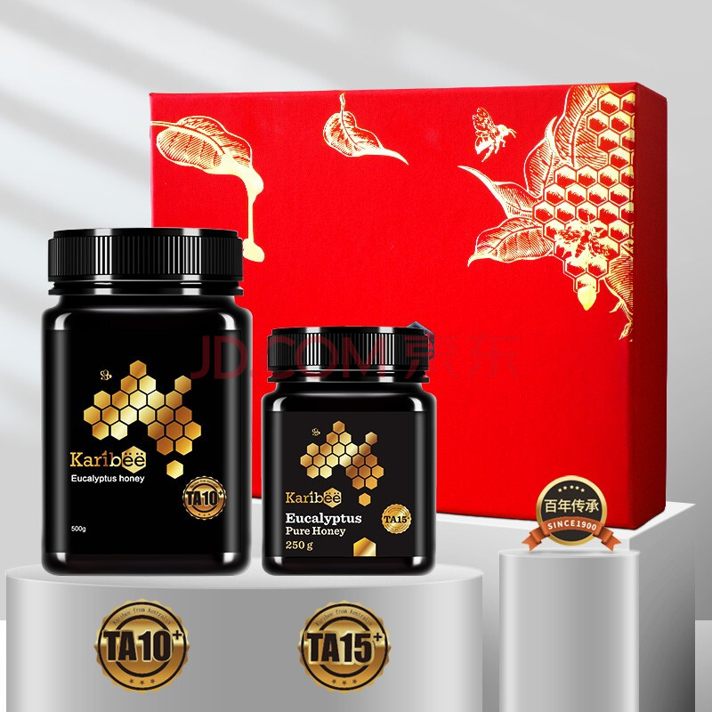 karibee 可瑞比澳洲原装进口桉树蜂蜜ta15 250g&桉树蜜ta10 500g 两瓶