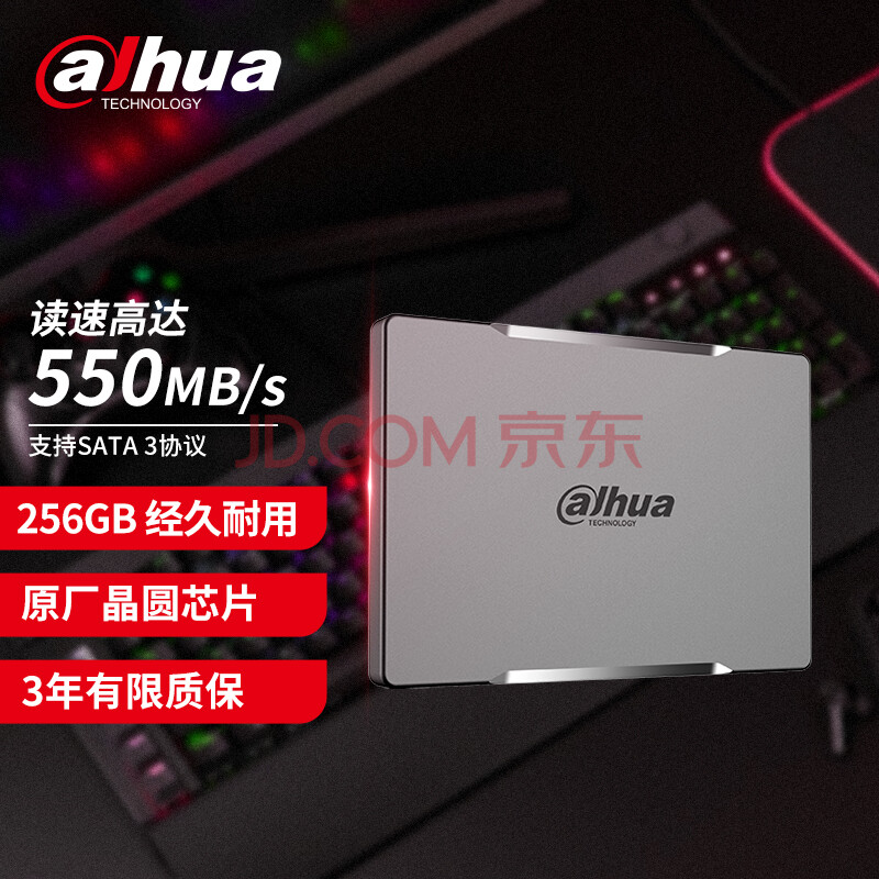 大华（dahua）256G SSD固态硬盘 SATA接口 C800系列 笔记本台式机固态硬盘