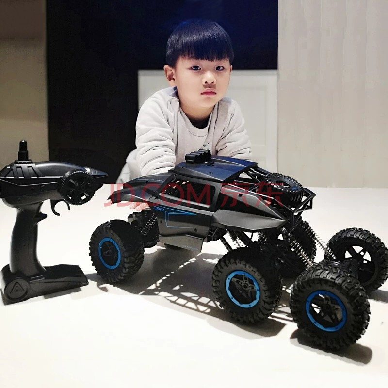 【六驱,耐摔,可变速,配前置大灯】 巨无霸1:12六轮攀爬车 儿童创意