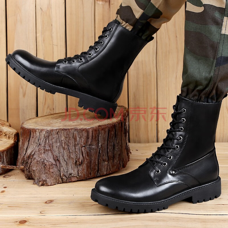 卡凡宾品牌男鞋2021冬季新款男士马丁靴高帮英伦男鞋小码37头层牛皮加