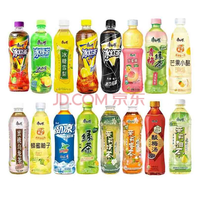 康师傅果汁饮品18种多口味搭配红茶无糖劲凉薄荷果味茶饮果饮多口味
