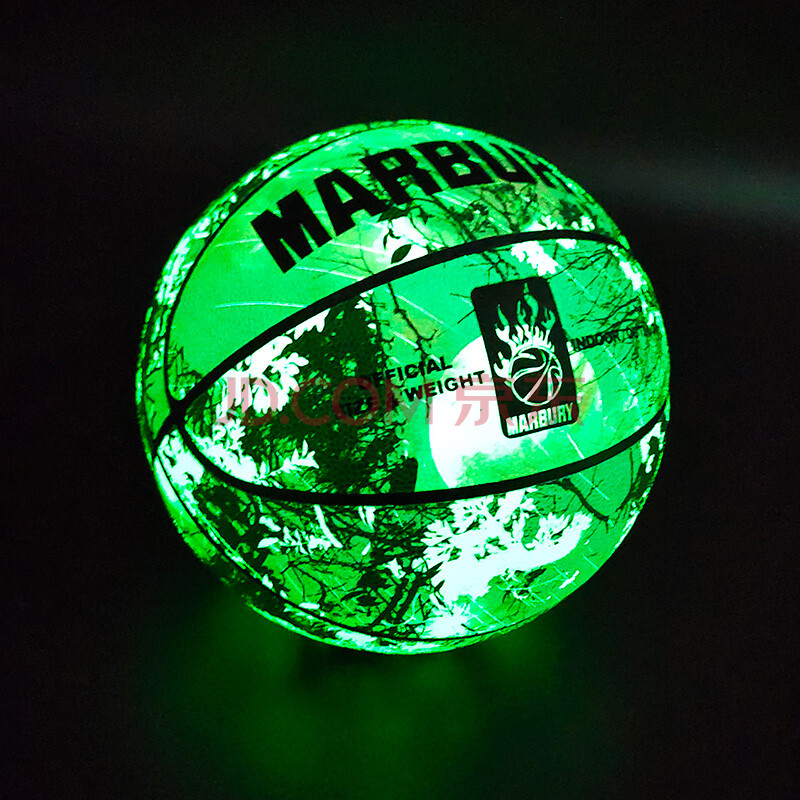 marbury夜光发光篮球荧光7号大学生室外耐磨蓝球礼物限量版 mbr769