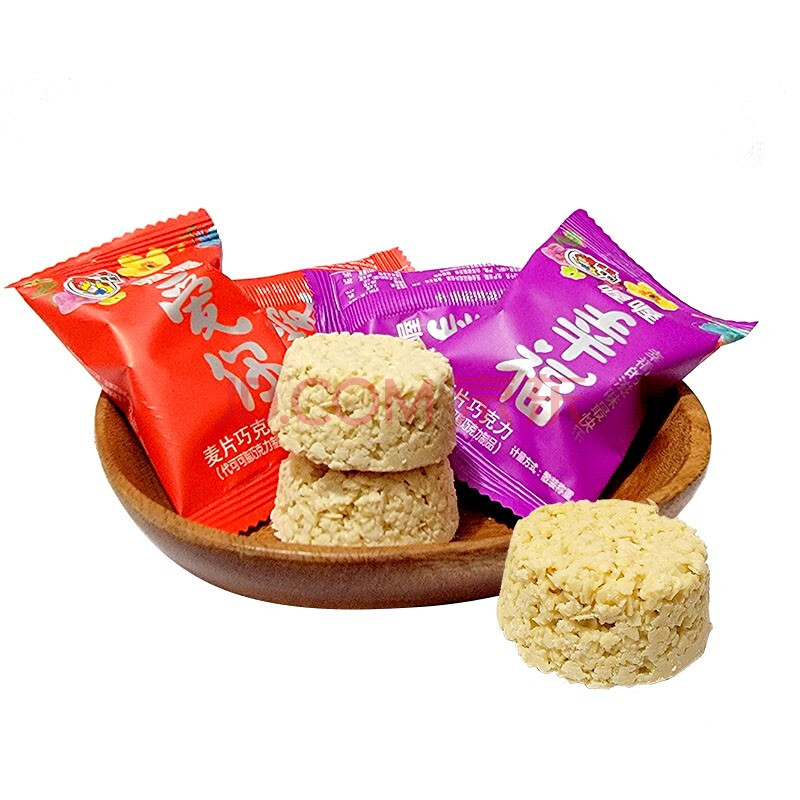 喔喔麦片巧克力爱你幸福散装结婚喜糖500g约30颗(代可可脂) 麦片