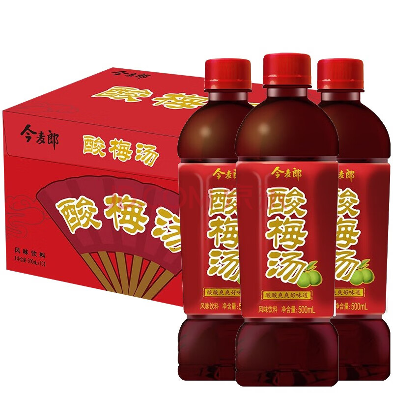 今麦郎 酸梅汤饮料500ml*15瓶整箱 果汁饮料绿茶蜂蜜柚子茶冰糖雪梨