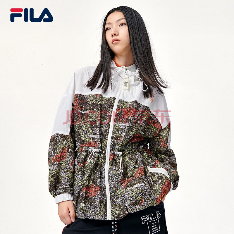 fila x mihara聯名斐樂官方女子連帽運動外套梭織上衣蔡徐坤同款2021