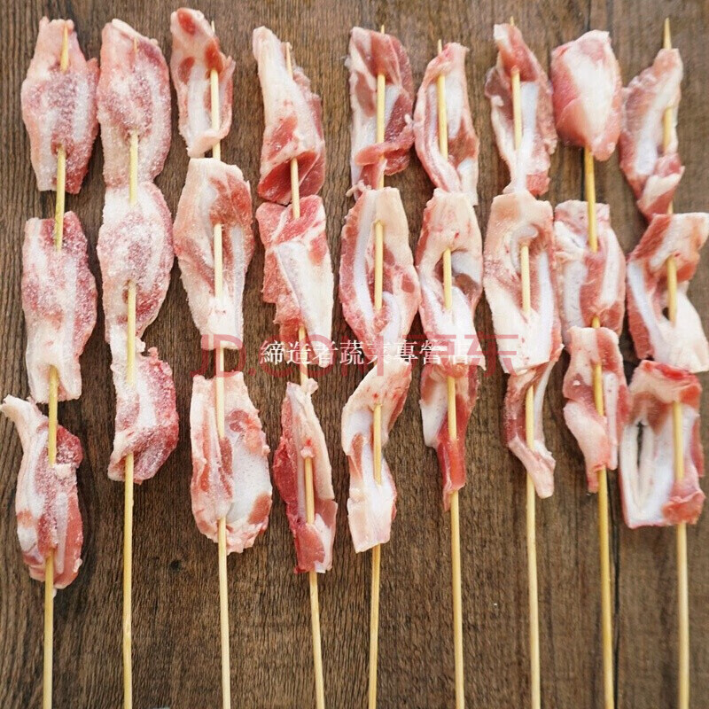 羊肉串烧烤串串新鲜5-6人肉串食材家用烤肉套餐4/8斤 烧烤猪脆骨20串