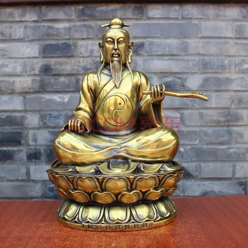 宇卓铜器纯铜祖师爷摆件杨筠松铜像祖师杨公仙师宗师佛堂 杨筠松高