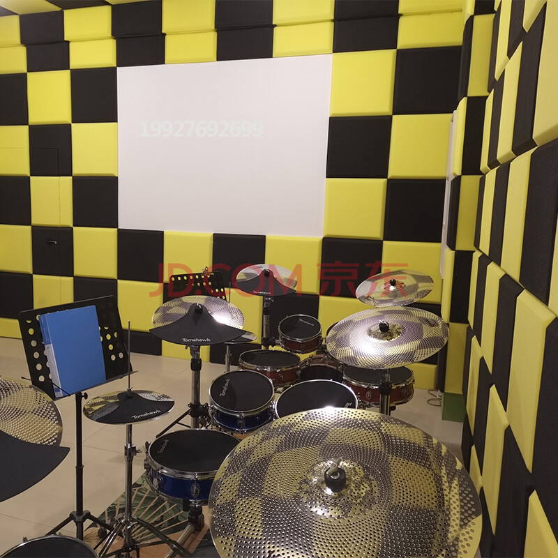 隔音棉墙体室内自粘吸音棉背胶消音棉材料卧室ktv专用隔音板墙贴 白色