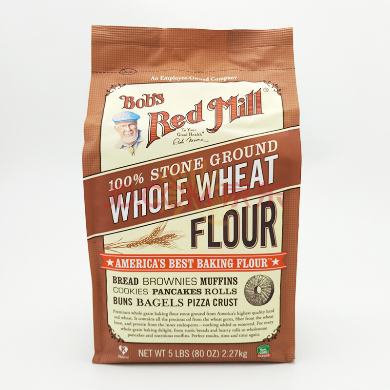 鲍勃红磨坊bobsredmill全小麦粉227kg美国进口全麦面包粉保质期