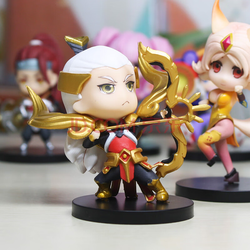 王者手办荣耀玩具模型 李白狄仁杰貂蝉q版公仔游戏周边汽车摆件sn7716