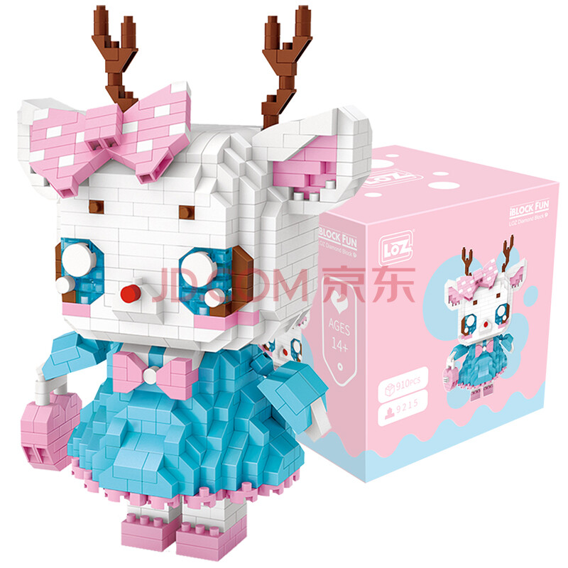 卡通动漫儿童拼装玩具积木 儿童节礼物玩具模型 9215小鹿/910pcs