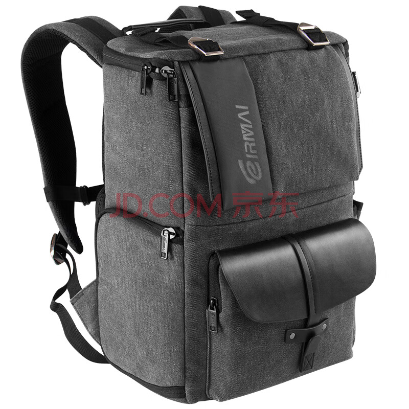 【锐玛EMB-SD06】锐玛(EIRMAI)EMB-SD06 单反包相机包双肩摄影包数码帆布防水旅行背包 d90 3100d 炭灰色【行情 ...