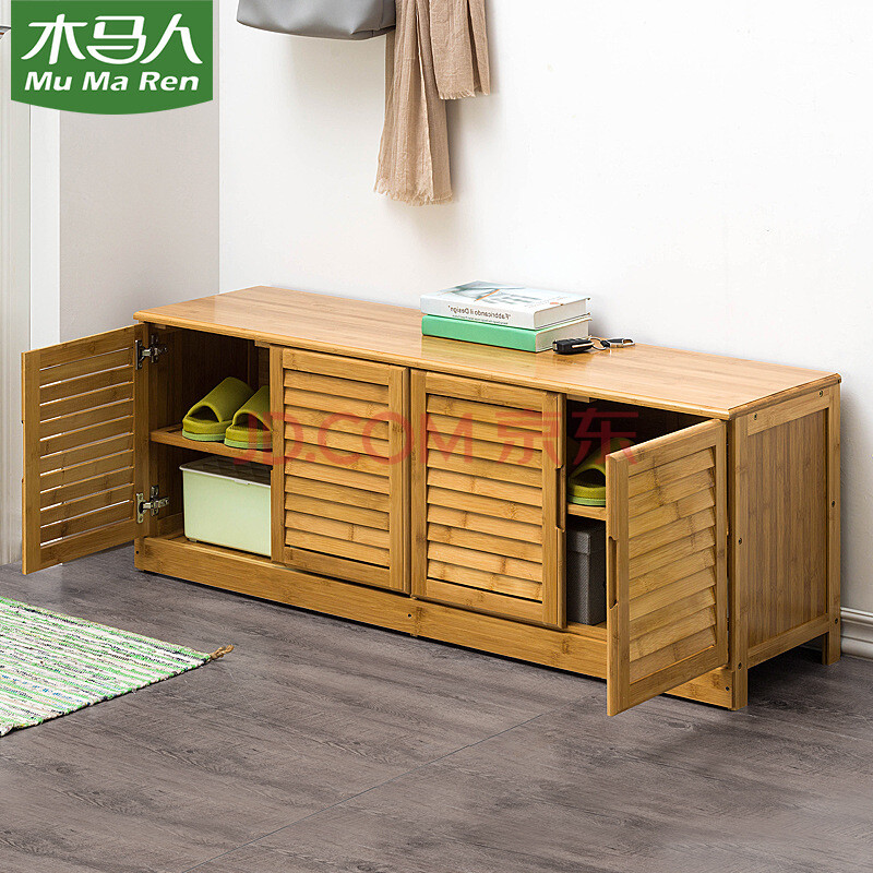 换鞋凳实木 现代简约可坐鞋柜简易门口试穿鞋架多功能鞋凳子 【加厚