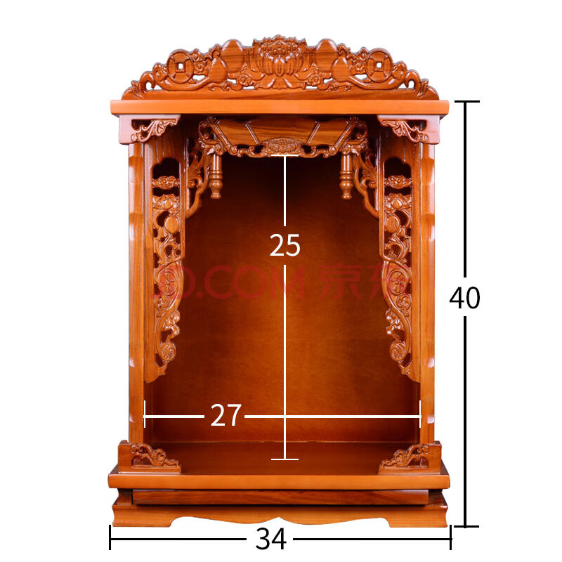 basha 佛龕實木供臺吊櫃供桌家用財神爺關公觀音菩薩佛臺神龕 10寸色