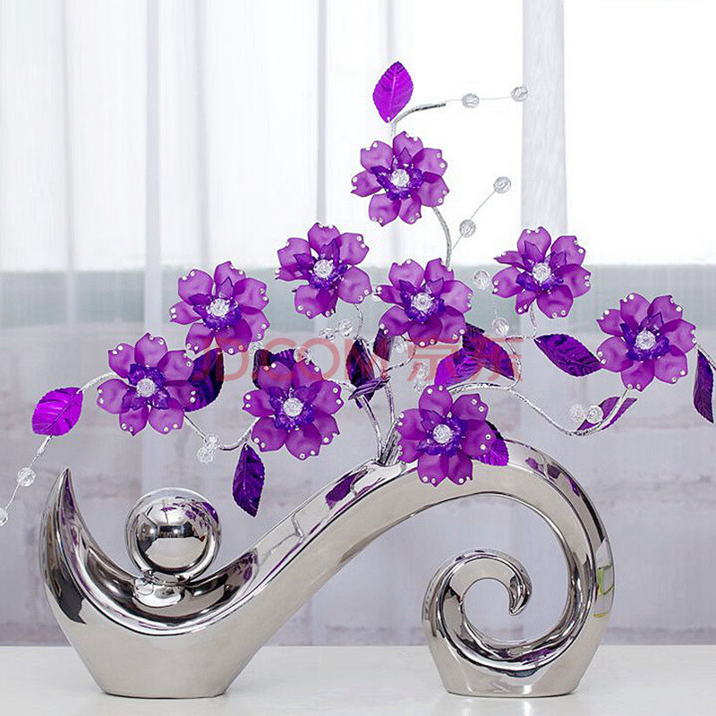 家居客厅摆件现代电视柜装饰花工艺品摆设插花仿真花 红色【图片 价格