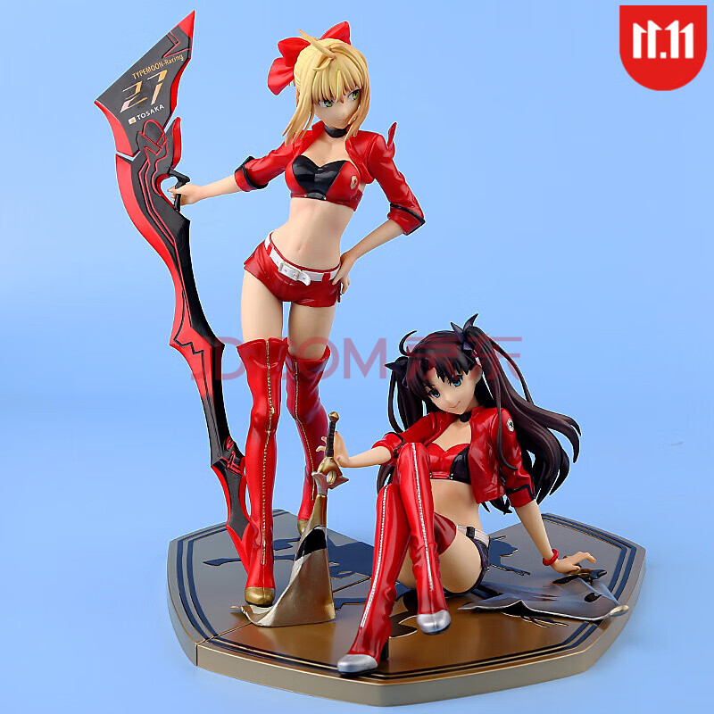 a@动漫摆件fate stronger 红衣 尼禄 远坂凛 赛车女郎 手办type-moon