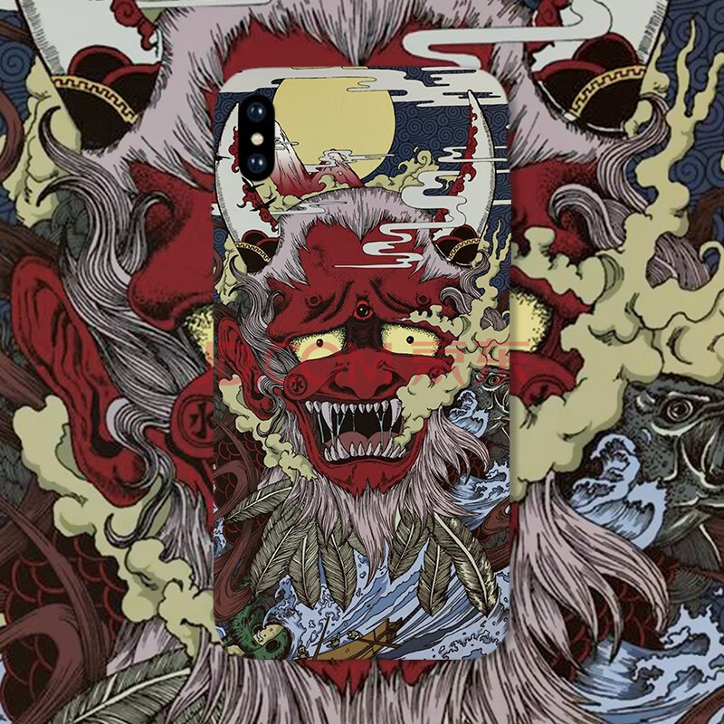 生肖马 浮世绘日系苹果xs max手机壳小米9/8磨砂vivox27保护原宿reno
