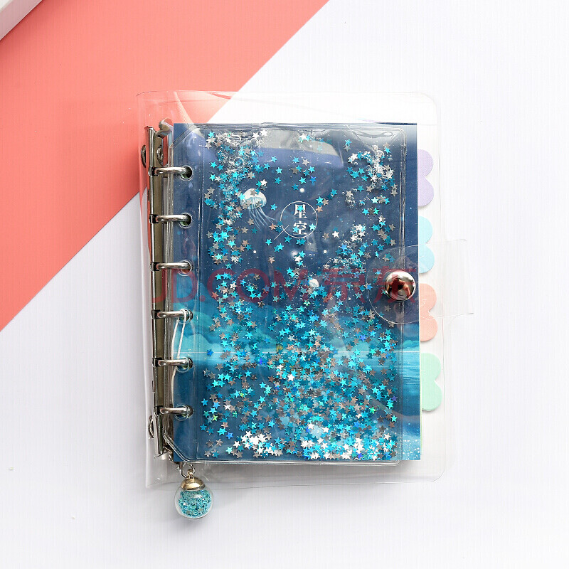 劲凡(jf)流沙唯美可爱少女心胶套本流沙入油手账本ins风笔记事本子