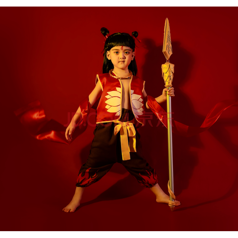 哪咤之魔童降世衣服儿童男哪吒cos表演套装小哪吒演出服服装 马甲