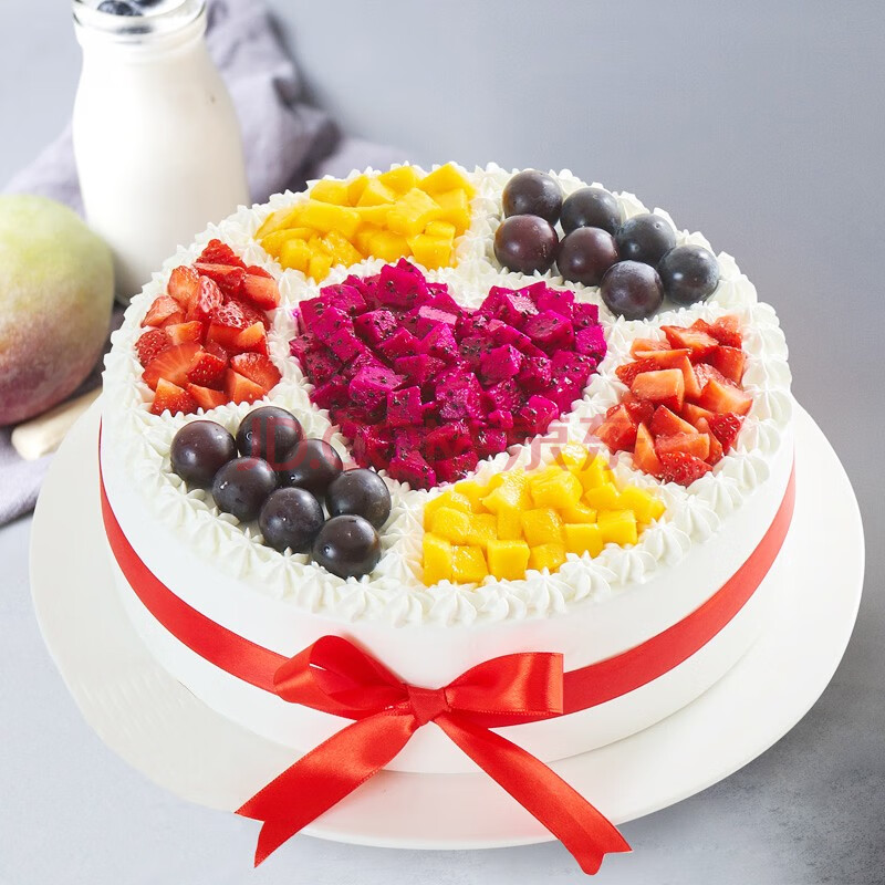 网红蛋糕订做 北京上海广州深圳武汉全国同城配送 心心相印(99%情侣