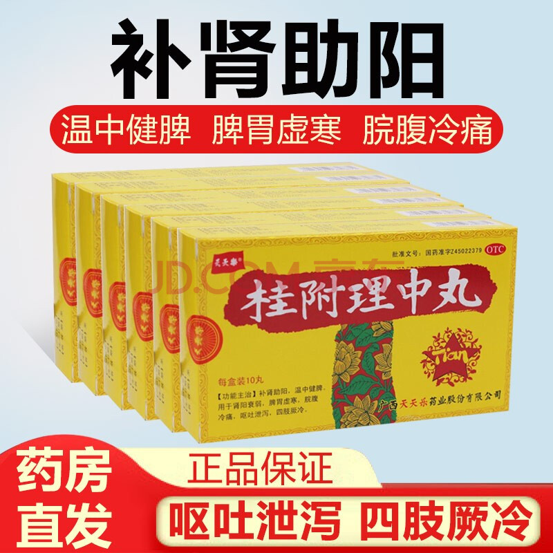 天天乐 桂附理中丸 9g*10丸补肾壮阳温补 肾阳改善衰弱呕吐泄泻脾胃
