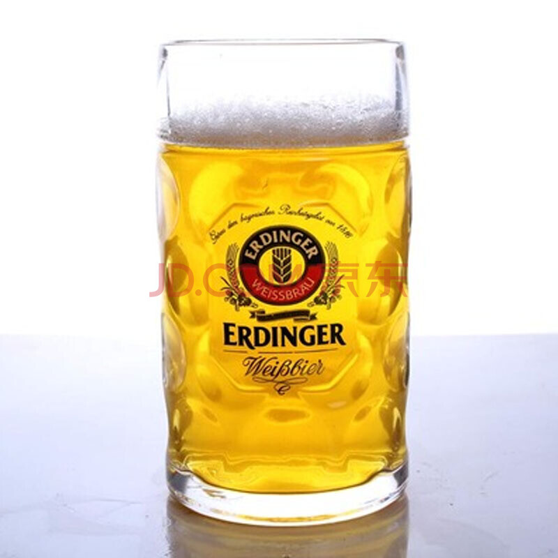 创意大号带把啤酒杯 玻璃加厚扎啤杯子 艾丁格